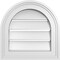 Ekena Millwork Round Top Surface Mount PVC Gable Vent: Functional, w/ 2"W x 1-1/2"P Brickmould Frame, 14"W x 14"H GVPRT14X1402SF - alternate 1